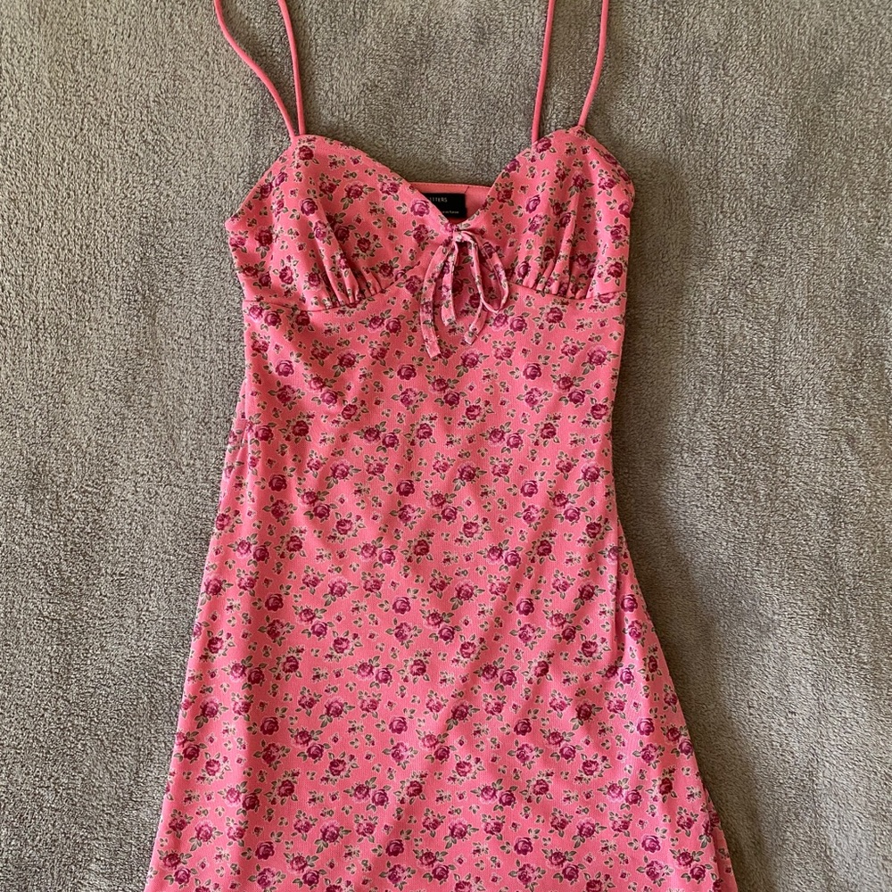 Urban Outfitters Elodie Printed Mesh Mini Dress